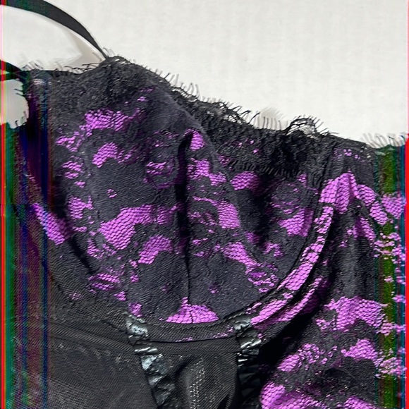 SEVEN ‘TIL MIDNIGHT || Mesh & Lace Chemise Removeable Garters, and Thong. Sz. L - Picture 7 of 10